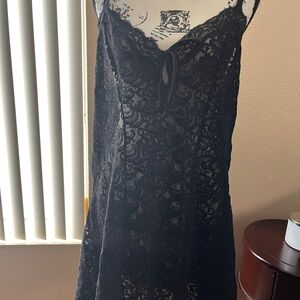 delicates Black Lace Sheer lingerie. Size XL